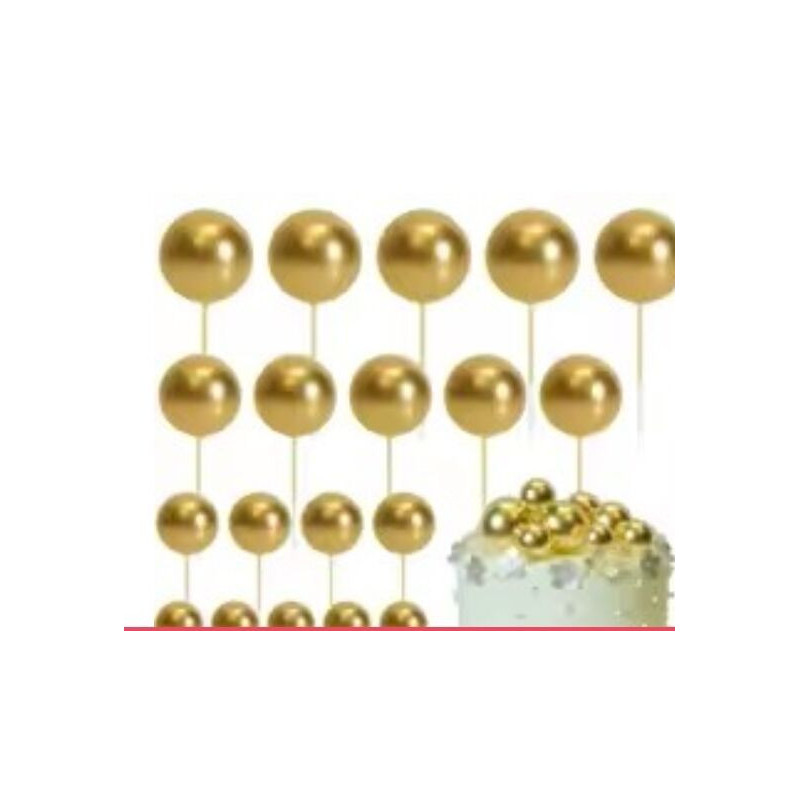 Bolas decorativas dourado 20 pças