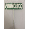 Topo de bolo Francisco verde e prata