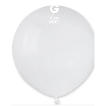 25 balões de latex Gemar 48cm 19" Branco