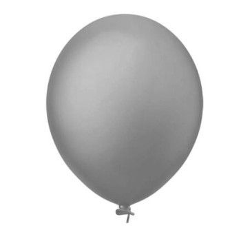10 balões latex 5,5" 14cm cinzento