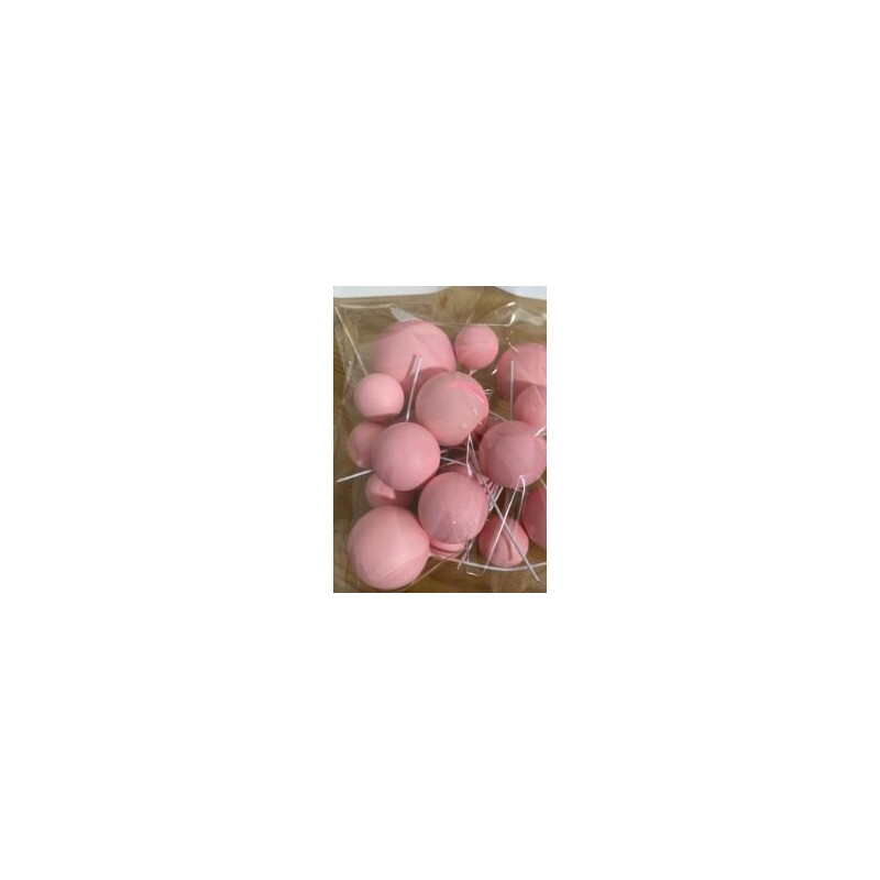 Topo de bolo bolas rosa matte