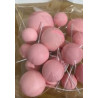Topo de bolo bolas rosa matte