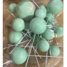 Topo de bolo bolas verde claro matte