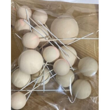 Topo de bolo bolas creme matte