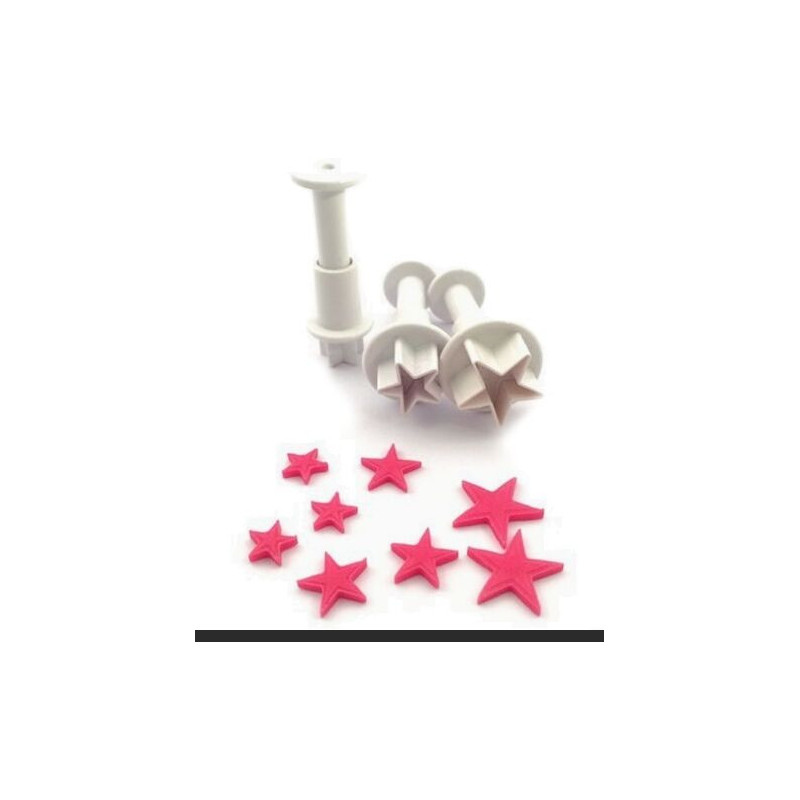 3 cortadores com ejetor estrelas