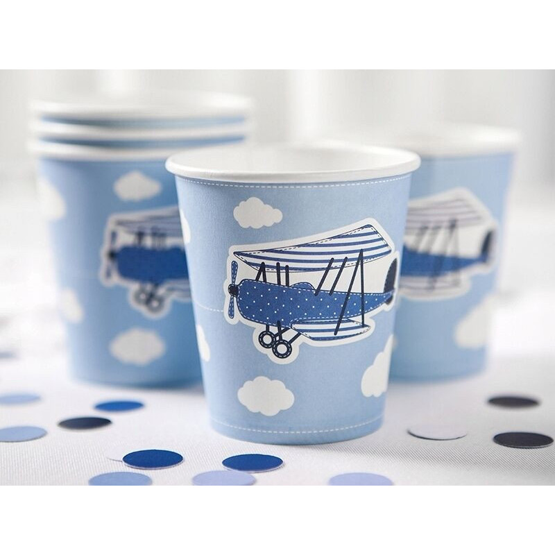 6 Copos 180 ml Little Plane