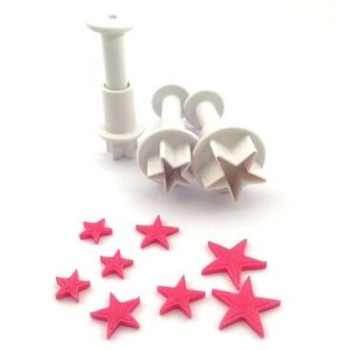 3 cortadores com ejetor estrelas