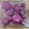 Topo de bolo bolas rosa choque