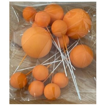 Topo de bolo bolas laranja