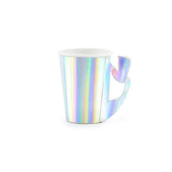 6 copos sereia Iridescentes 220ml