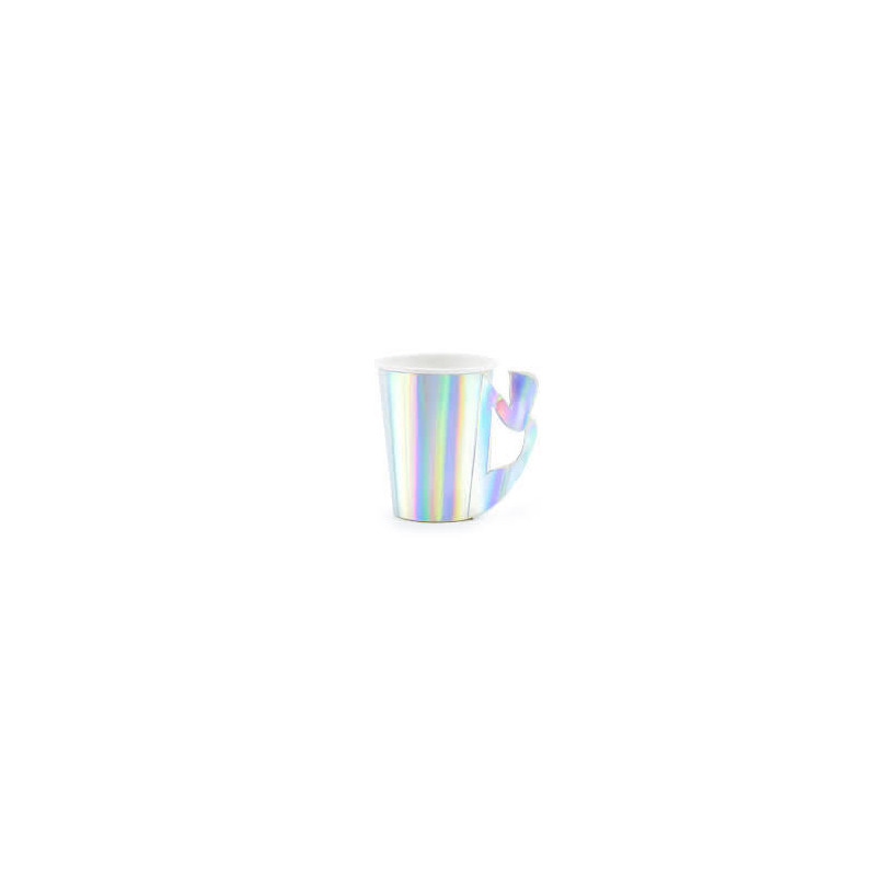 6 copos sereia Iridescentes 220ml