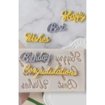 Molde silicone palavras