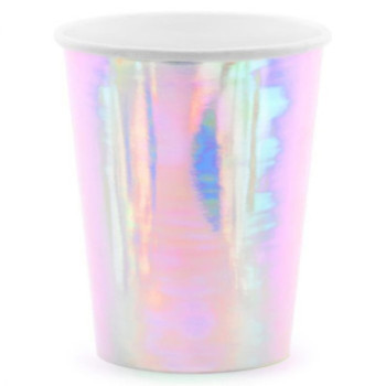 6 copos iridescentes 220ml