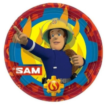 8 pratos 22cm Bombeiro Sam