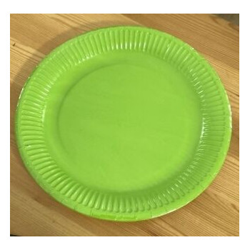 8 pratos papel 23cm verde lima