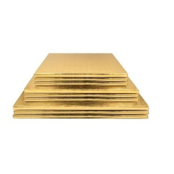 Base alta quadrada ouro 35x35x1cm