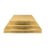Base alta quadrada ouro 35x35x1cm