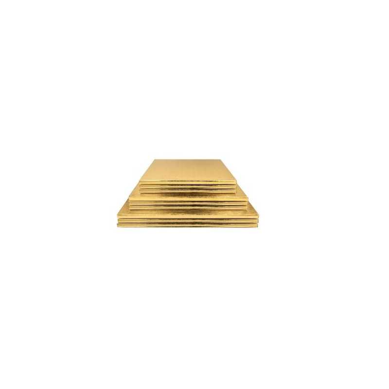 Base alta quadrada ouro 25x25x1cm