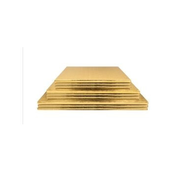 Base alta retangular Ouro 40x30cm