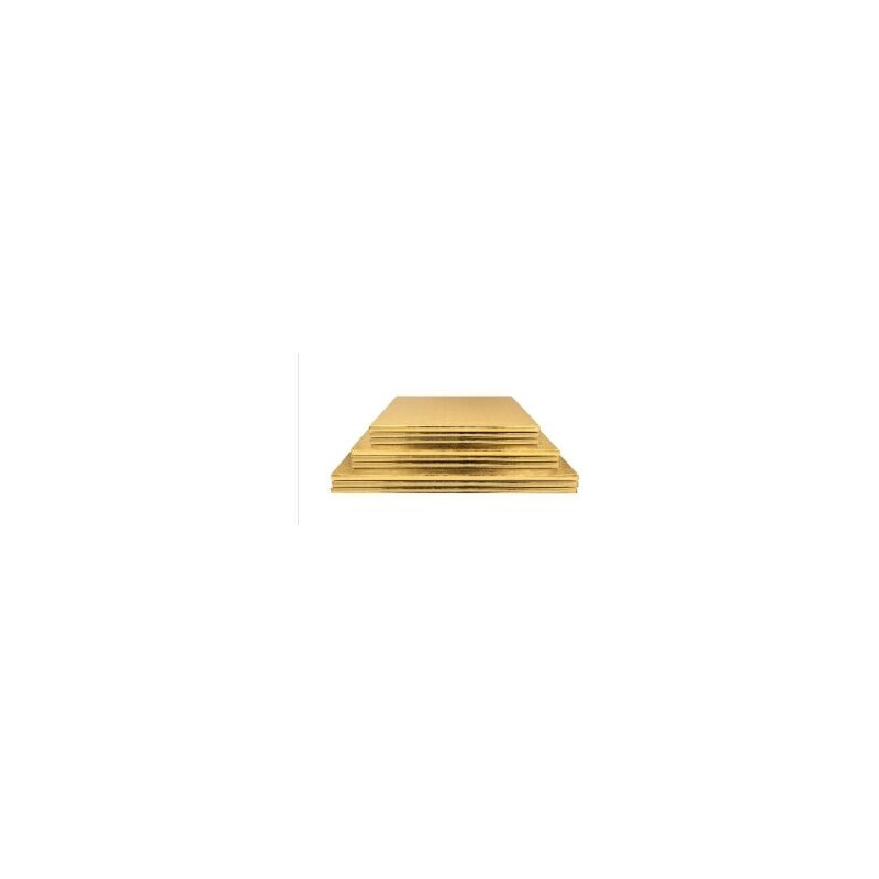 Base alta retangular Ouro 40x30cm