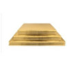 Base alta retangular Ouro 40x30cm
