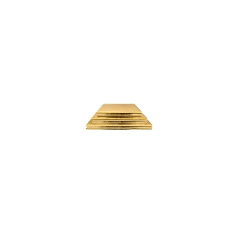 Base alta retangular Ouro 45x35cm