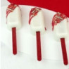 Popsicles sticks glitter vermelho 12 unidades