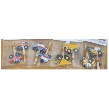 Topos de bolo para cupcakes 7cm 12 unidades construções
