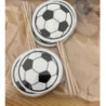 Topo de bolo bolas de futebol 12 unidades