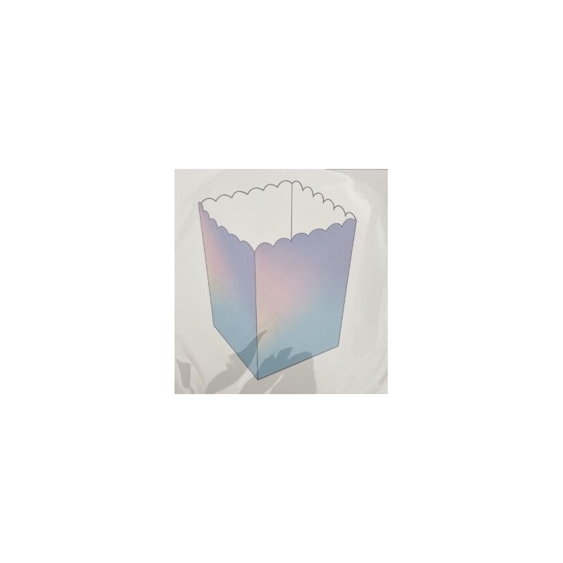 6 caixas de pipocas 5x5x11cm arco íris