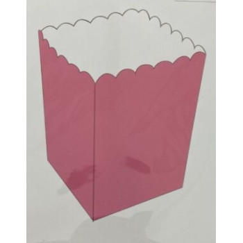 6 caixas de pipocas rosa 5x5x11cm