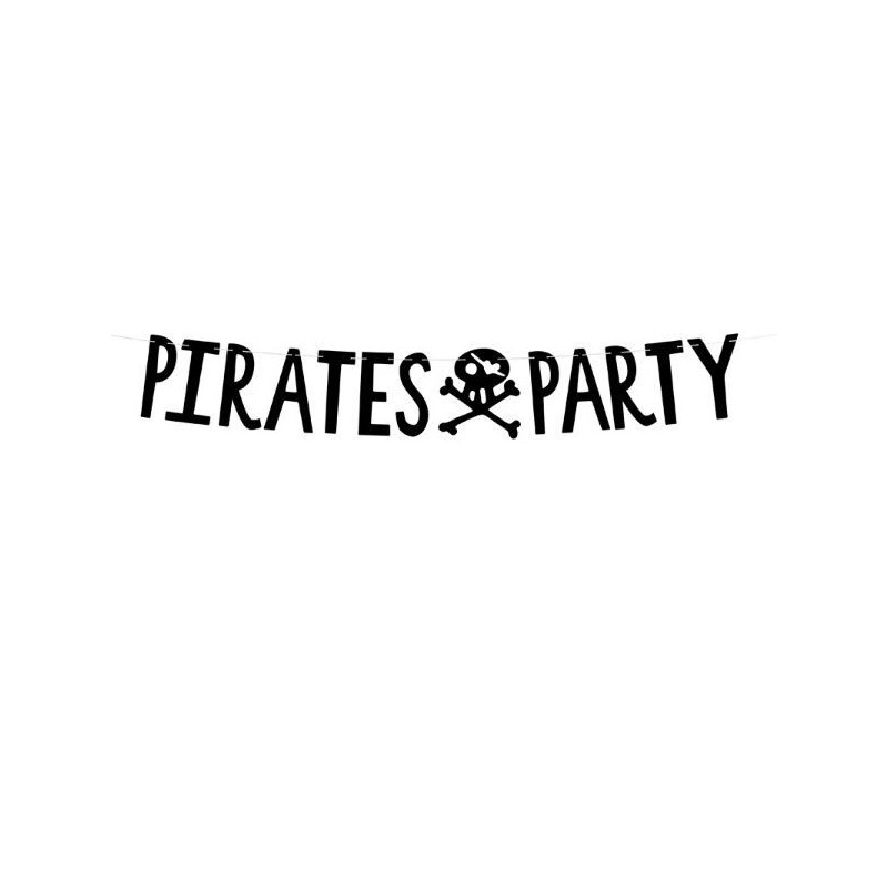 1 banner pirata preto 14x100cm