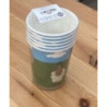 6 copos de papel 250ml Animais da Quinta