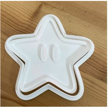 Cortador Marcador estrela do Super Mário 9cm