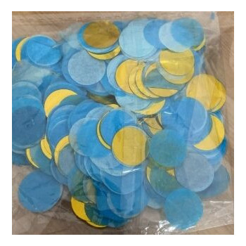Confettis decorativos para balões azul e ouro