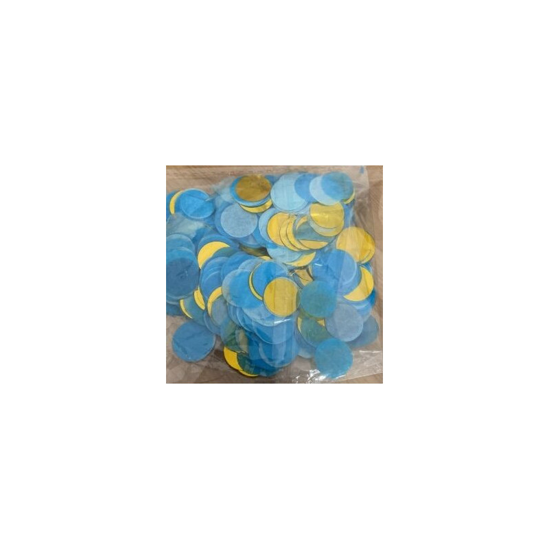 Confettis decorativos para balões azul e ouro