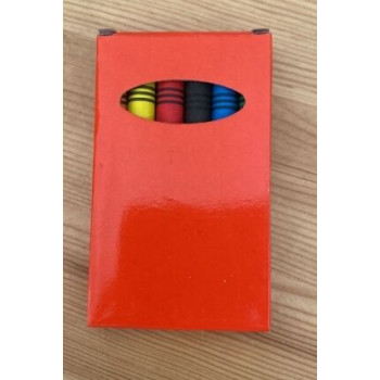 Conjuto 6 lápis cera embalagem vermelha