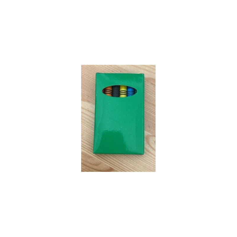 Conjuto 6 lápis cera embalagem verde