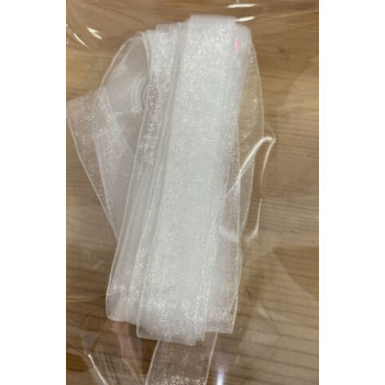 Fita Organza branca 5 m