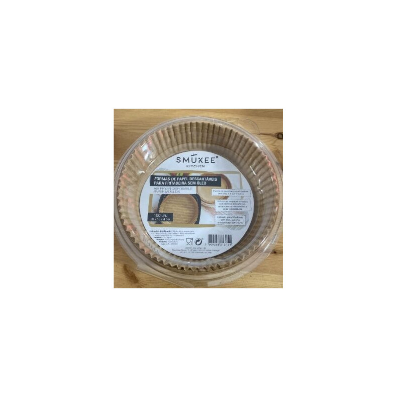 100 formas de papel para Air Fryer 20x16x4cm