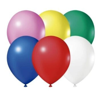 10 balões latex 5" sortidos
