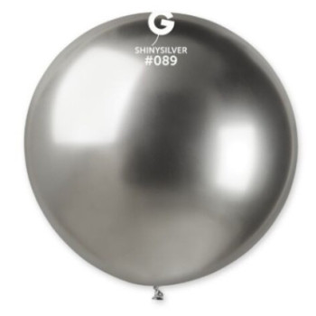 100 baloes latex gemar 5`" Prata Shine