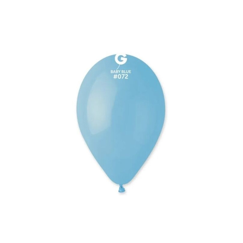 5 Balões latex Gemar 12"-30cm - Baby Blue