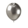 5 Balões Latex 13" , Prata Shiny