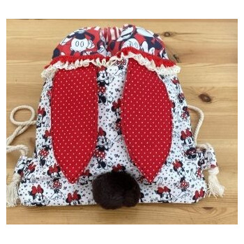 Mochila tecido para criança Coelho padrão Minnie