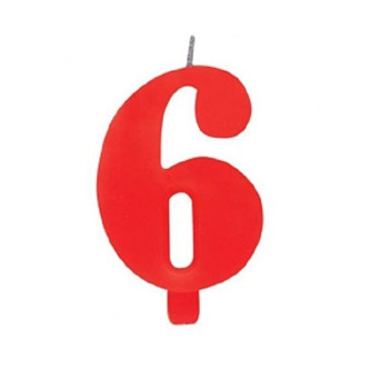 Vela Vermelha C/Faisca Nº6