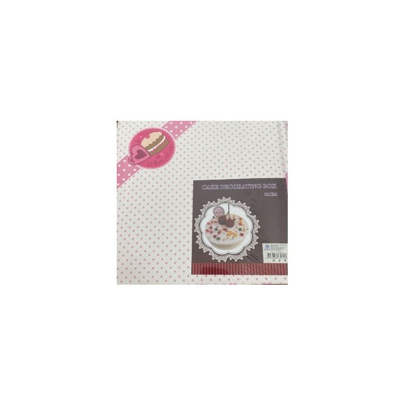 Caixa para bolo rosa 31 cm