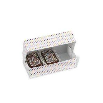 Wilton - Caixa para Bolos Bolinhas - Conj.3