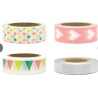 4 fitas decorativas com cola