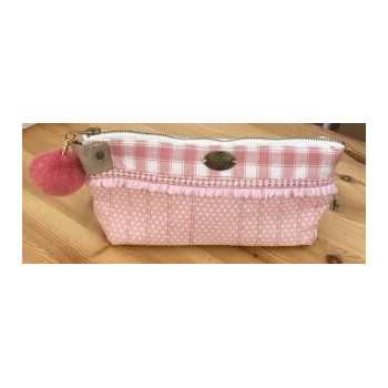 Bolsa tecido com fecho 25x11,5cm